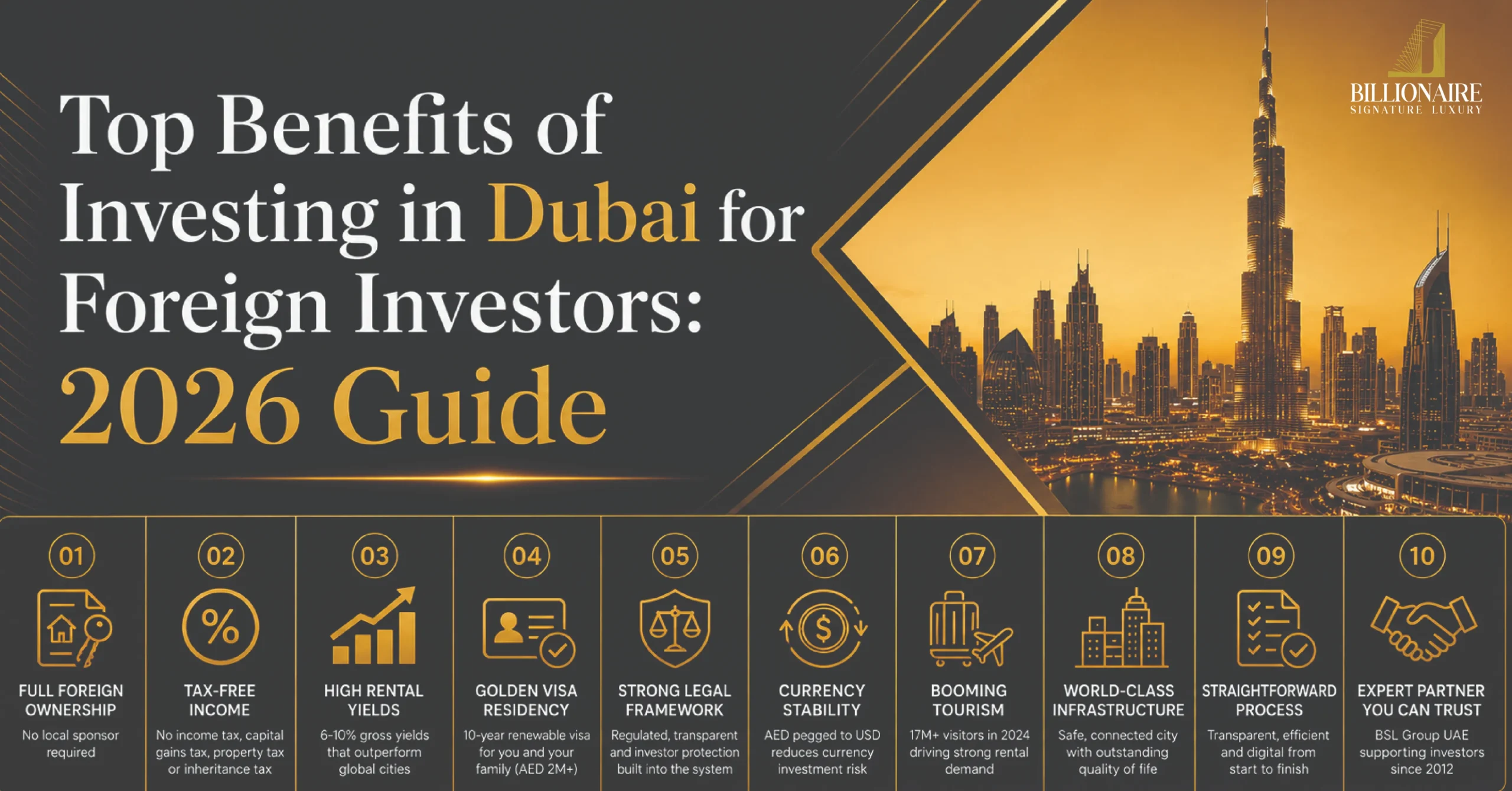 Top Benefits of Investing in Dubai for Foreign Investors: 2026 Guide