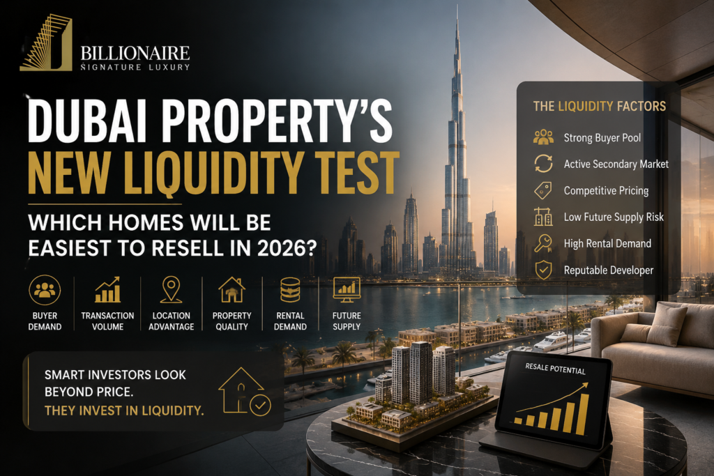 Dubai property liquidity and resale potential in 2026
