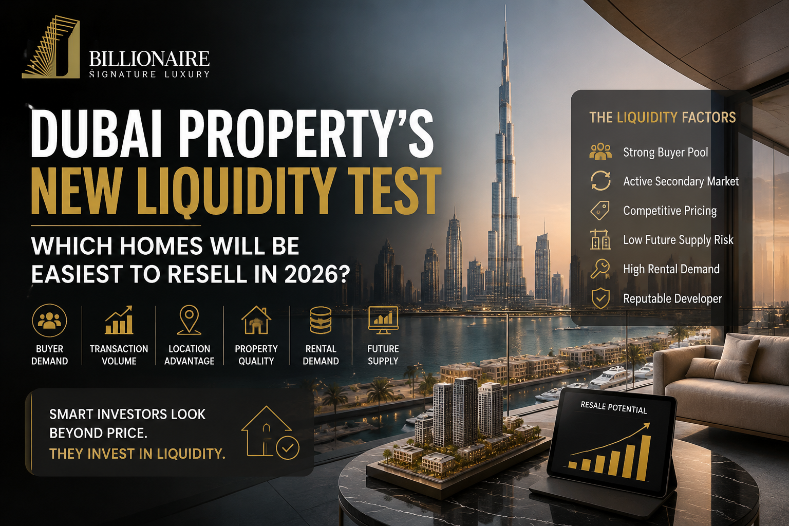 Dubai property liquidity and resale potential in 2026