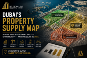 Dubai property supply map showing new residential inventory and investment risk in 2026