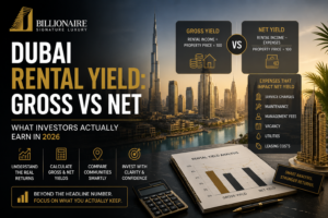 Dubai rental yield gross vs net returns for property investors in 2026