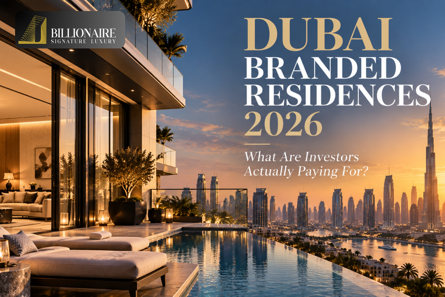 Luxury branded residence overlooking Dubai skyline