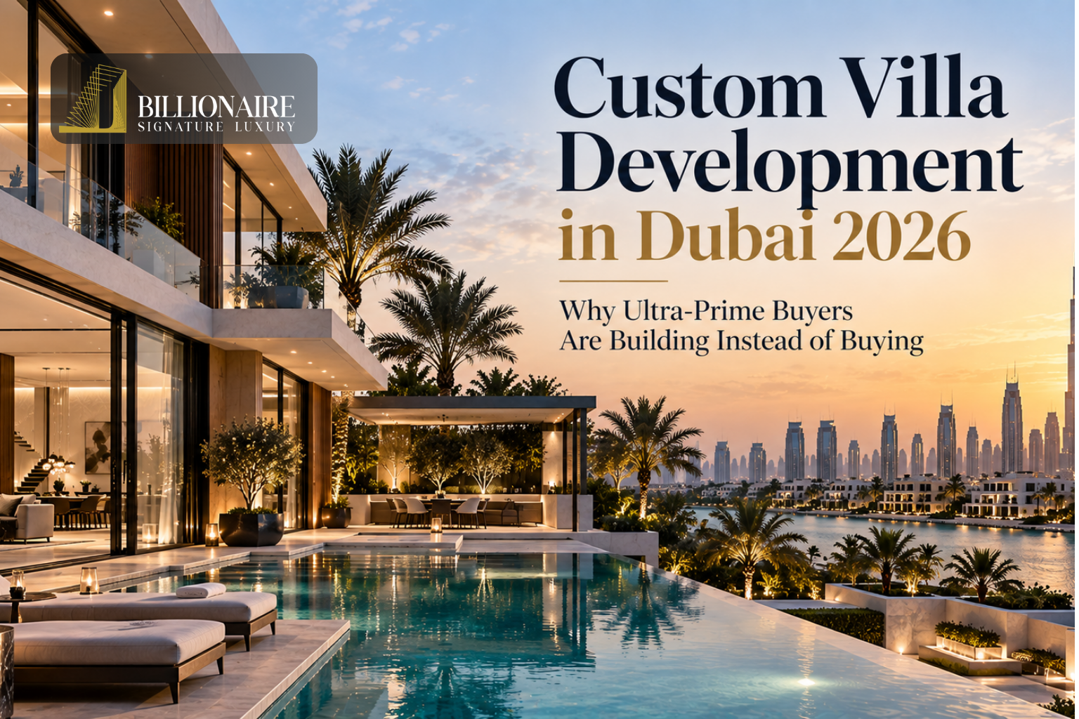 Luxury custom villa development in Dubai